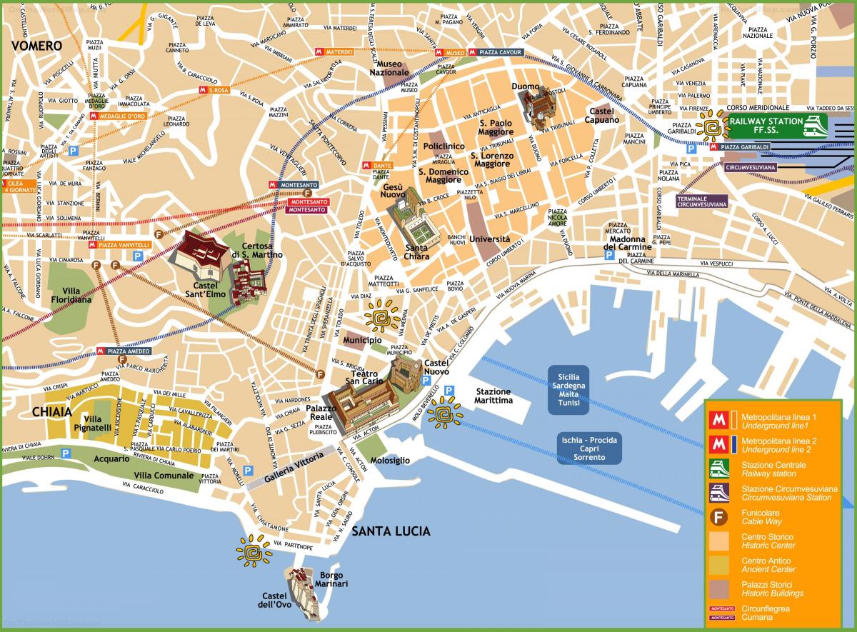 naples italy atraksyon mapa