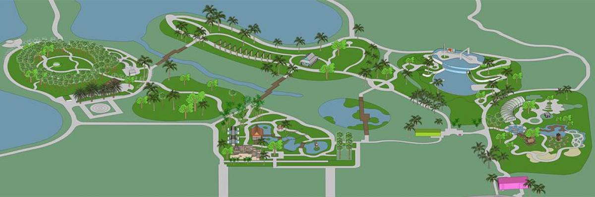 Mapa ng naples botanical garden