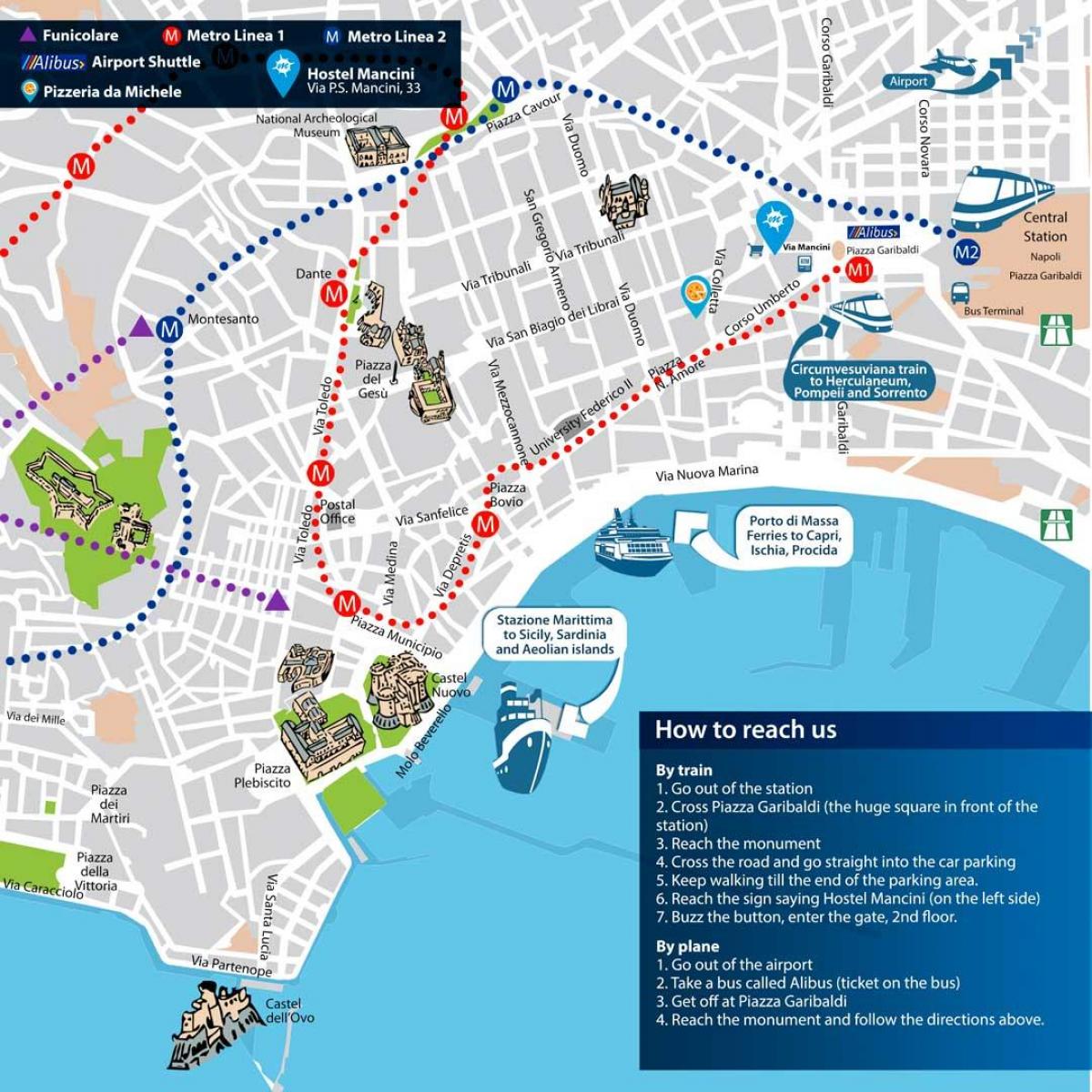 naples gitnang istasyon ng tren sa mapa