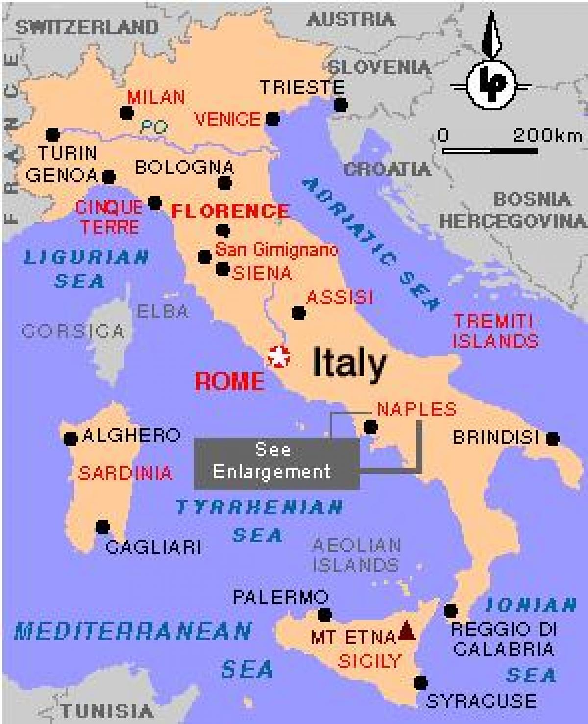 naples sa italya mapa