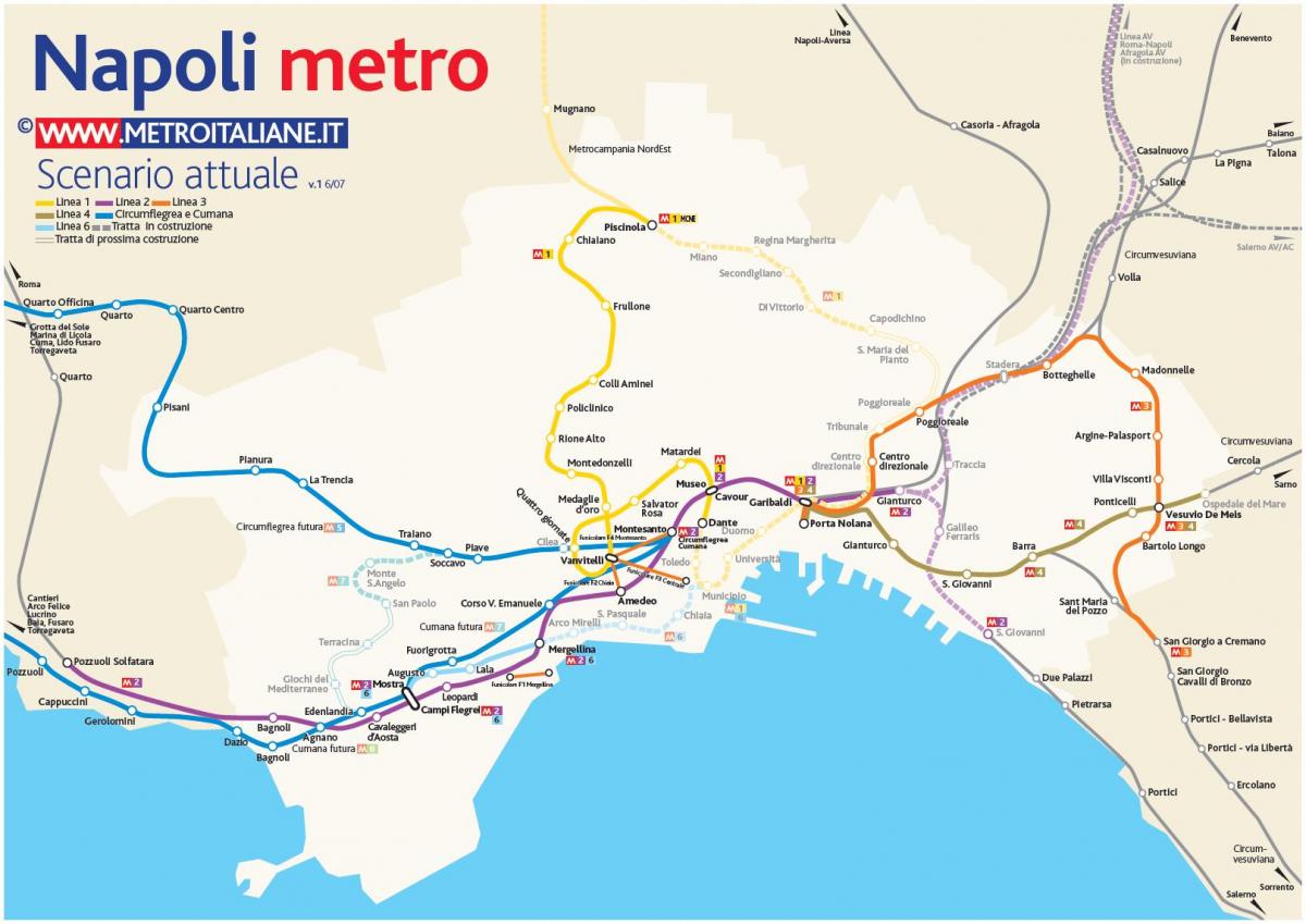 mapa ng naples metro
