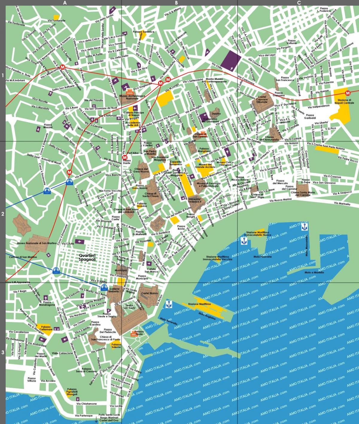 napoli turista mapa