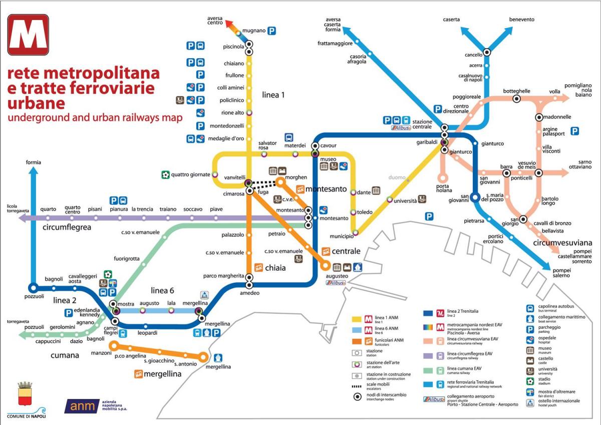 naples bus mapa